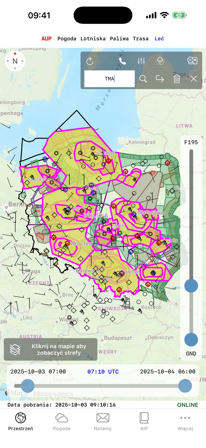 Zone search — matches in colour, the rest of the map dimmed